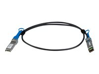 StarTech.com Câble SFP+ à connexion directe de 1 m - Compatible avec HP J9281B - Cordon SFP+ 10G - Câble Twinax passif - Câble DAC - Câble d'attache directe 10GBase - SFP+ verrouillé pour SFP+ verrouillé - 1 m - twinaxial - SFF-8431/SFF-8432 - passif - noir J9281BST