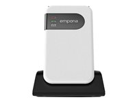 emporiaSIMPLICITYglam - 4G téléphone de service - RAM 48 Mo / Mémoire interne 128 Mo - 320 x 240 pixels - blanc V227-4G_001