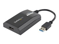 StarTech.com Adaptateur vidéo multi-écrans USB 3.0 vers HDMI pour Mac / PC - Carte graphique externe certifié DisplayLink - HD 1080p - M/F - Câble adaptateur - USB type A mâle pour HDMI femelle - 16 cm - noir - support 1920 x 1200 (WUXGA) - pour P/N: HDDVIMM3, HDMM12, HDMM15, HDMM1MP, HDMM2MP, HDMM3, HDMM3MP, HDMM50A, HDMM6, HDPMM50 USB32HDPRO