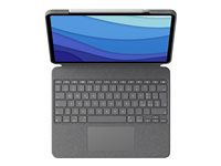 Logitech Combo Touch - Clavier et étui - avec trackpad - rétroéclairé - Apple Smart connector - QWERTY - Italien - gris oxford - pour Apple 10.9-inch iPad Air (4ème génération, 5ème génération) 920-010301