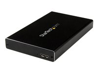 StarTech.com 2.5" IDE Hard Drive Enclosure - Supports UASP - Aluminum - IDE and SATA - USB 3.0 HDD Enclosure - External Drive (UNI251BMU33) - Boitier externe - 2.5" - ATA-133 / SATA 6Gb/s - USB 3.0 - noir - pour P/N: HB30A3A1CFB, HB30A3A1CSFS, HB30A3A1CST, HB30AM4AB, PEXUSB3S3GE, USB3VDOCK4DP UNI251BMU33