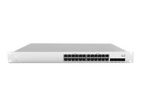 Cisco Meraki Cloud Managed MS210-24P - Commutateur - Géré - 24 x 10/100/1000 (PoE+) + 4 x Gigabit SFP (liaison montante) - Montable sur rack, de bureau - PoE+ (370 W) MS210-24P-HW