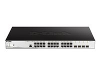 D-Link DGS 1210-28P/ME - Commutateur - Géré - 24 x 10/100/1000 (PoE) + 4 x Gigabit SFP - Montable sur rack - PoE (193 W) DGS-1210-28P/ME/E