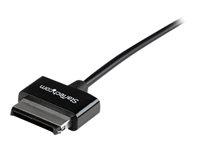 StarTech.com Câble USB pour ASUS Transformer Pad et Eee Pad Transformer (TF101, etc.) / Slider - 3 m - Câble ASUS USB Data / Chargeur 3m - Câble de chargement / de données - connecteur de station d'accueil 40 broches ASUS mâle pour USB mâle - 3 m - double blindage - noir - pour ASUS Transformer Pad TF300T, TF300TG, TF300TL USB2ASDC3M