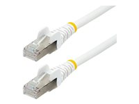 StarTech.com 10m CAT6a Ethernet Cable - White - Low Smoke Zero Halogen (LSZH) - 10GbE 500MHz 100W PoE++ Snagless RJ-45 w/Strain Reliefs S/FTP Network Patch Cord - Cordon de raccordement - RJ-45 (M) pour RJ-45 (M) - 10 m - S/FTP - CAT 6a - IEEE 802.3bt - sans halogène, moulé, sans crochet, bloqué - blanc NLWH-10M-CAT6A-PATCH