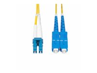 StarTech.com 20m (65ft) LC to SC (UPC) OS2 Single Mode Duplex Fiber Optic Cable, 9/125µm, Laser Optimized, 10G, Bend Insensitive, Low Insertion Loss - LSZH Fiber Patch Cord (SMLCSC-OS2-20M) - Cordon de raccordement - mode unique LC/UPC (M) pour mode unique SC/UPC (M) - 20 m - 2 mm - fibre optique - duplex - 9 / 125 micromètres - OS1/OS2 - sans halogène, passif - jaune SMLCSC-OS2-20M