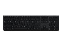 Lenovo Professional - Clavier - Bluetooth, 2.4 GHz - AZERTY - Français - commutateur : Scissor-Switch - gris - boîtier marron 4Y41K04042