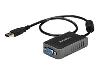 StarTech.com Adaptateur / Convertisseur vidéo USB 2.0 vers VGA HD15 - Carte graphique externe - Mâle / Femelle - 1440x900 - Adaptateur vidéo - Conformité TAA - USB mâle pour HD-15 (VGA) femelle - 7.5 cm - gris - pour P/N: MXT101MM USB2VGAE2