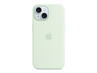 Apple - Coque de protection pour téléphone portable - compatibilité avec MagSafe - silicone - menthe douce - pour iPhone 15 MWNC3ZM/A