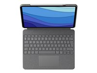 Logitech Combo Touch - Clavier et étui - avec trackpad - rétroéclairé - Apple Smart connector - QWERTY - Espagnol - gris oxford - pour Apple 11-inch iPad Pro (1ère génération, 2e génération, 3ème génération) 920-010145