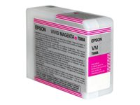 Epson - 80 ml - Magenta vif - originale - cartouche d'encre - pour Stylus Pro 3880, Pro 3880 Mirage Edition, Pro 3880 Signature Worthy Edition C13T580A00