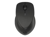 HP Premium - Souris - droitiers et gauchers - laser - 3 boutons - sans fil - 2.4 GHz - récepteur sans fil USB - noir 1JR31AA#AC3