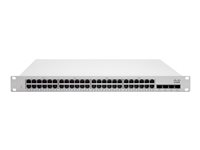 Cisco Meraki Cloud Managed MS225-48LP - Commutateur - Géré - 48 x 10/100/1000 (PoE+) + 4 x SFP+ 10 Go (liaison montante) - Montable sur rack - PoE+ (370 W) MS225-48LP-HW