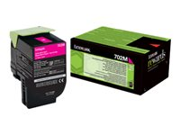 Lexmark 702M - Magenta - originale - cartouche de toner LCCP, LRP - pour Lexmark CS310dn, CS310n, CS410dn, CS410dtn, CS410n, CS510de, CS510dte 70C20M0