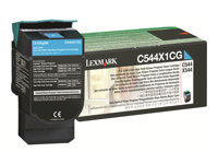 Lexmark - À rendement extrêmement élevé - cyan - original - cartouche de toner LCCP, LRP - pour Lexmark C544, C546, X544, X546, X548 C544X1CG