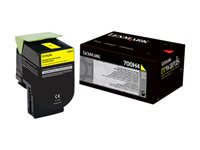 Lexmark 700H4 - À rendement élevé - jaune - original - cartouche de toner LCCP - pour Lexmark CS310dn, CS310n, CS410dn, CS410dtn, CS410n 70C0H40