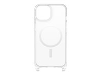 OtterBox React Series - Coque de protection pour téléphone portable - collier, avec lanière - compatibilité avec MagSafe - 50 % de plastique recyclé - clair - pour Apple iPhone 14 77-92280