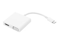 Lenovo USB-C 3-in-1 Hub - Adaptateur vidéo - 24 pin USB-C mâle pour HD-15 (VGA), HDMI, USB type A femelle - support 4K, support 1080p GX90T33021