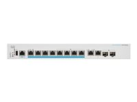 Cisco Business 350 Series CBS350-8MP-2X - Commutateur - C3 - Géré - 8 x 100/1000/2.5G (PoE+) + 2 x combo 10 Gigabit SFP+/RJ-45 - Montable sur rack - PoE+ (240 W) CBS350-8MP-2X-EU