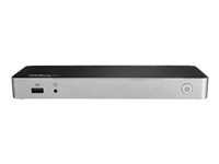 StarTech.com USB C Dock, Dual Monitor HDMI & DisplayPort 4K 30Hz, USB Type-C Laptop Docking Station 60W Power Delivery (PD), SD, 4-port USB-A 3.0 Hub, GbE, Audio, Thunderbolt 3 Compatible - USB 3.1 Gen 1 Dock (DK30CHDPPDUE) - Station d'accueil - USB-C - HDMI, DP - 1GbE - 60 Watt DK30CHDPPDUE