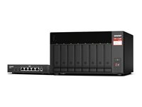 QNAP TS-873A - Serveur NAS - 8 Baies - SATA 6Gb/s - RAID RAID 0, 1, 5, 6, 10, 50, JBOD, 60 - RAM 8 Go - 2.5 Gigabit Ethernet - iSCSI support - avec commutateur QSW-1105-5T TS-873A-SW5T