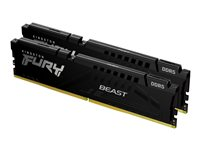 Kingston FURY Beast - DDR5 - kit - 16 Go: 2 x 8 Go - DIMM 288 broches - 6000 MHz / PC5-48000 - CL30 - 1.4 V - mémoire sans tampon - on-die ECC - noir KF560C30BBEK2-16