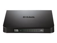 D-Link GO-SW-16G - Commutateur - non géré - 16 x 10/100/1000 - de bureau, Montable sur rack GO-SW-16G