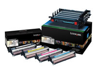 Lexmark - Pack de 4 - noir, couleur (cyan, magenta, jaune) - original - unité de mise en image de l'imprimante LCCP - pour Lexmark C540, C543, C544, C546, X543, X544, X546, X548 C540X74G