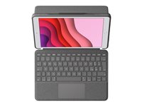 Logitech Combo Touch - Clavier et étui - avec trackpad - rétroéclairé - Apple Smart connector - QWERTY - Italien - graphite - pour Apple 10.2-inch iPad (7ème génération, 8ème génération, 9ème génération) 920-009626