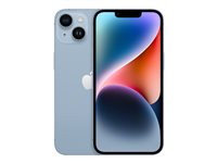 Apple iPhone 14 - 5G smartphone - double SIM / Mémoire interne 256 Go - écran OEL - 6.1" - 2532 x 1170 pixels - 2x caméras arrière 12 MP, 12 MP - front camera 12 MP - bleu MPWP3ZD/A