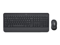 Logitech Signature MK650 Combo for Business - Ensemble clavier et souris - sans fil - Bluetooth LE - QWERTY - Espagnol - graphite 920-010998