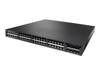 Cisco Catalyst 3650-48TS-E - Commutateur - C3 - Géré - 48 x 10/100/1000 + 4 x SFP - de bureau, Montable sur rack WS-C3650-48TS-E