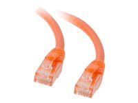 C2G Cat5e Booted Unshielded (UTP) Network Patch Cable - Cordon de raccordement - RJ-45 (M) pour RJ-45 (M) - 10 m - UTP - CAT 5e - moulé, sans crochet, bloqué - orange 83609