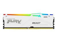 Kingston FURY Beast RGB - DDR5 - kit - 128 Go: 4 x 32 Go - DIMM 288 broches - 5600 MHz / PC5-44800 - CL40 - 1.25 V - mémoire sans tampon - on-die ECC - blanc KF556C40BWAK4-128