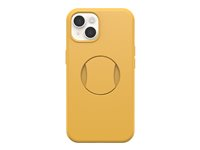 OtterBox OtterGrip Symmetry Series - Coque de protection pour téléphone portable - compatibilité avec MagSafe - polycarbonate, caoutchouc synthétique - aspen gleam 2.0 (jaune) - pour Apple iPhone 15 Pro 77-93146