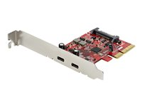 StarTech.com PCIe USB 3.1 Card, 2x USB C 3.1 Gen 2 10Gbps, PCIe Gen 3 x4, ASM3142 Chipset, USB Type-C PCI Express Card, 2-Port USB 3.2 Gen 2x1 Expansion Add-On Card, Windows, macOS, Linux - Full/Low-Profile - Adaptateur USB - PCIe 3.0 x4 profil bas - USB-C 3.1 Gen 2 x 2 - pour P/N: S252BU313R PEXUSB312C3