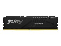 Kingston FURY Beast - DDR5 - kit - 128 Go: 4 x 32 Go - DIMM 288 broches - 5200 MHz / PC5-41600 - CL40 - 1.25 V - mémoire sans tampon - on-die ECC - noir KF552C40BBK4-128