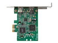 StarTech.com Carte PCI Express 2 ports FireWire 1394a - Carte PCIe 2 ports FireWire 400 - Adaptateur FireWire - PCIe profil bas - FireWire x 2 - vert - Conformité TAA PEX1394A2V2