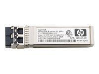 HPE - Module transmetteur SFP+ - Fibre Channel 8 Go (LW) - pour Brocade 16Gb/12, 16Gb/24; HPE 8/24, 8/8, SN6000; StoreFabric SN6500, SN8600B 4-slot AJ717A