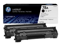 HP 78A - Pack de 2 - noir - original - LaserJet - cartouche de toner (CE278AD) - pour LaserJet Pro M1536dnf, P1566, P1606DN CE278AD