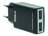 Mobilis - Adaptateur secteur - 1 A - 2 connecteurs de sortie (USB) 001242