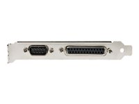 StarTech.com Carte PCIe avec Port Série/Parallèle - Carte Combo PCI Express avec 1x Port DB25 Parallèle & 1x Port Série RS232 - Carte Contrôleur/Adaptateur - Carte PCIe Imprimante (PEX1S1P950) - Adaptateur série/parallèle - PCIe 2.0 profil bas - IEEE 1284 x 1 + RS-232 x 1 - rouge PEX1S1P950