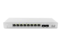 Cisco Meraki Cloud Managed MS120-8 - Commutateur - Géré - 8 x 10/100/1000 + 2 x Gigabit SFP - fixation murale, de bureau MS120-8-HW